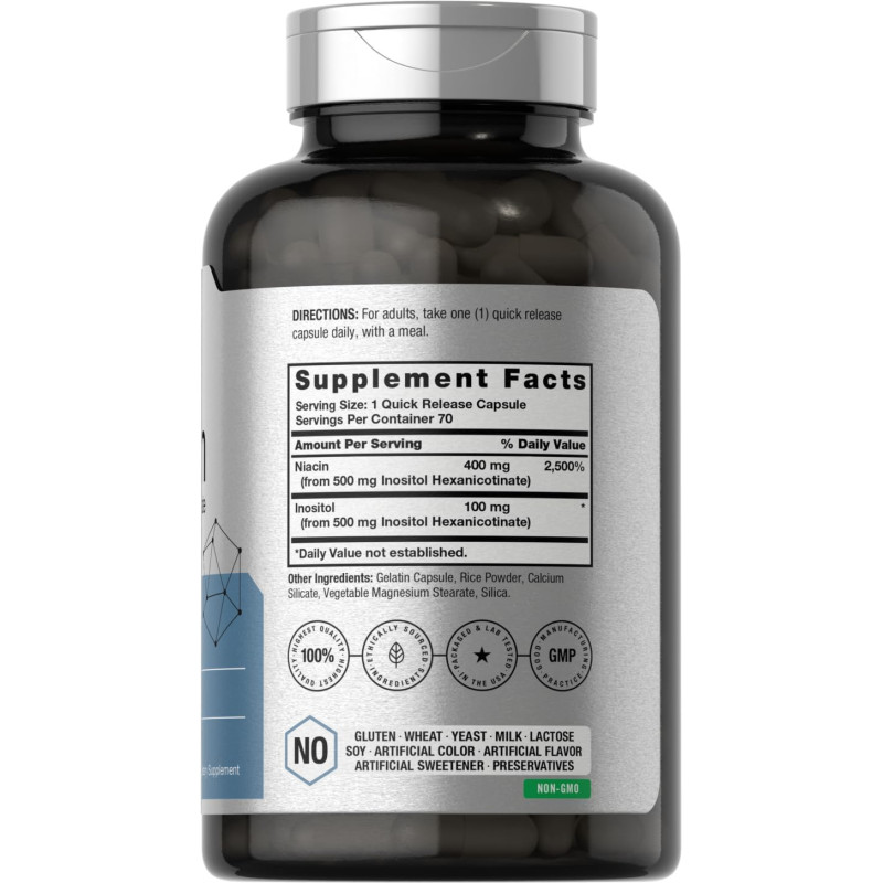 Niacin Horbaach Vitamina B-3 Flush-Free 500mg 70cap
