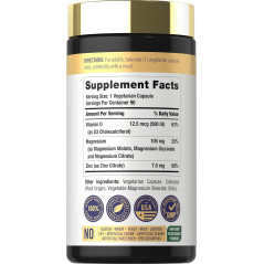 Magnesio Zinc & Vitamina D3 Carlyle 90cap
