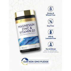 Magnesio Zinc & Vitamina D3 Carlyle 90cap