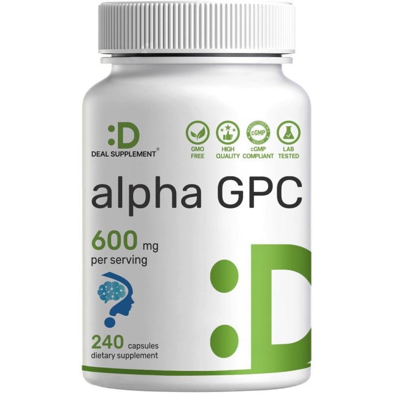 Alpha GPC Deal Supplement 600mg 240cap Alpha GPC Deal Supplement 600mg 240cap