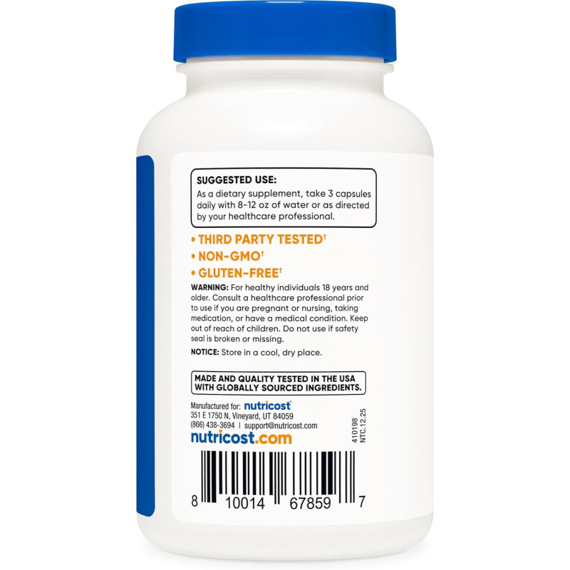 Taurato de Magnesio Nutricost 1.500mg 240cap Taurato de Magnesio Nutricost 1.500mg 240cap