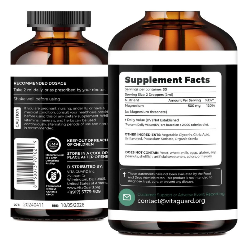Treonato de Magnesio Vita Guard 500mg 60ml