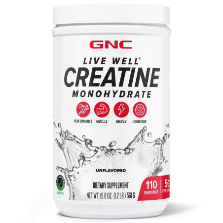 Creatina Monohidratada GNC 5gr 110 servicios