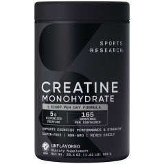 Creatina Monohidratada Sports Research 5gr 165 servicios