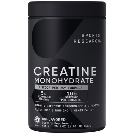 Creatina Monohidratada Sports Research 5gr 165 servicios