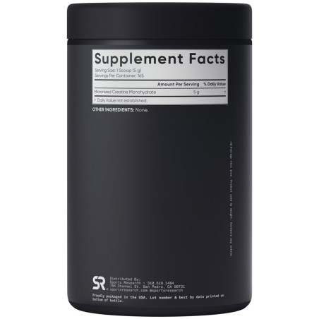Creatina Monohidratada Sports Research 5gr 165 servicios