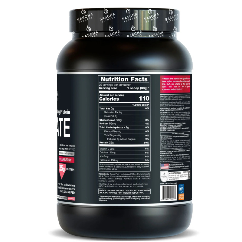 Sascha Fitness Isolate Fresa 29 servicios
