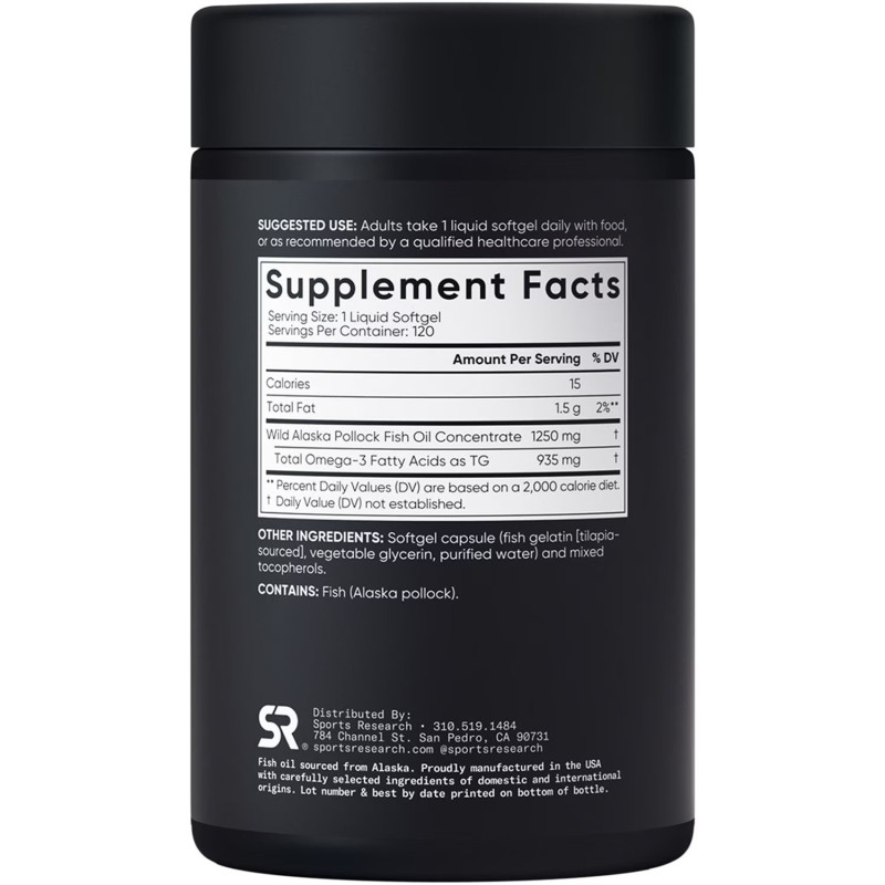 Omega 3 Sports Research 1.250mg 120cap