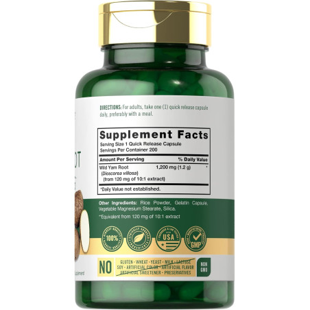 Ñame Silvestre Carlyle 1.200mg 200cap