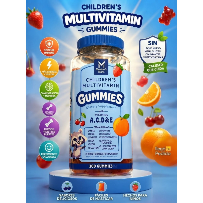 Multivitaminíco Childrens Members Mark 300 gomitas