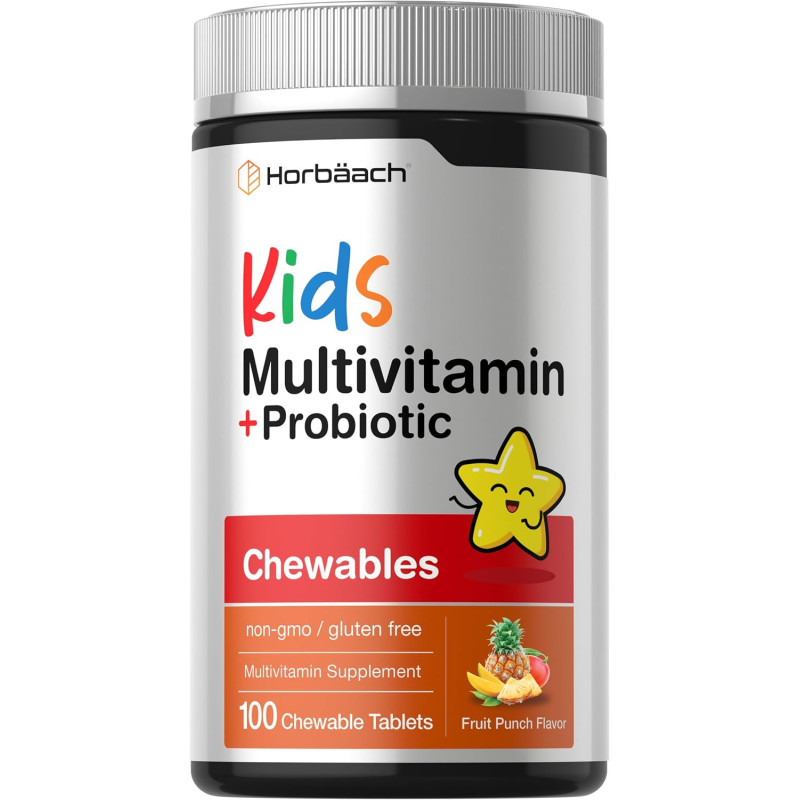 Multivitaminico + Probioticos Kids Horbaach 100tab Multivitaminico + Probioticos Kids Horbaach 100tab