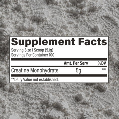 Creatina Monohidratada Raw Nutrition 5g 110 servicios