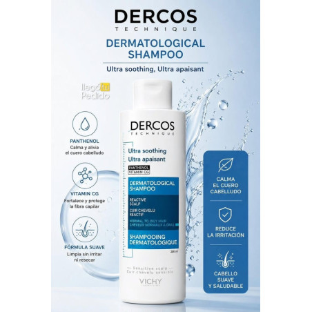 Vichy Dercos Champú Ultra Calmante Normal-Graso 200ml