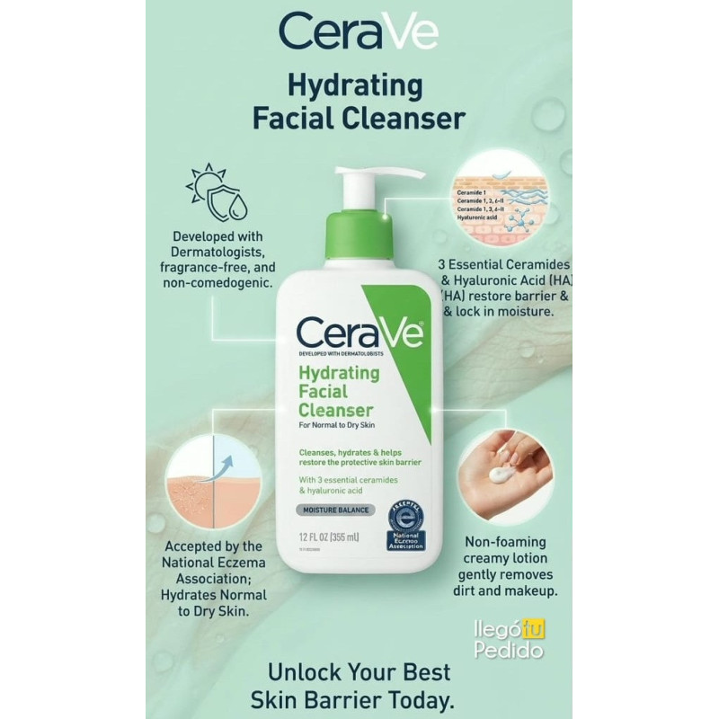 CeraVe Limpiador Hidratante Piel Seca 355ml