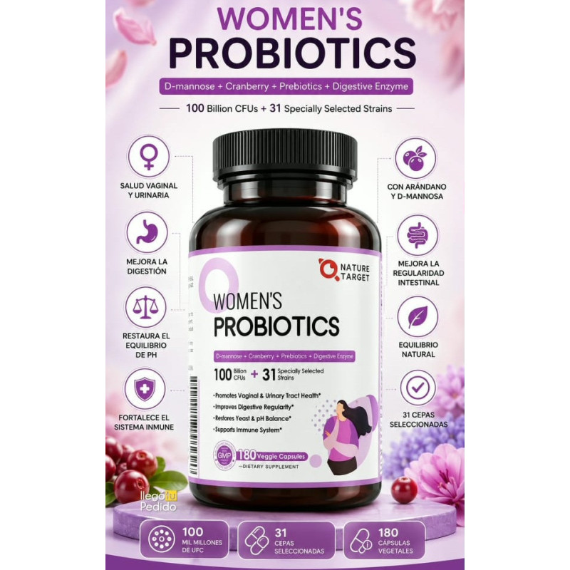 Probióticos Womens Nature Target 100 billones 180cap