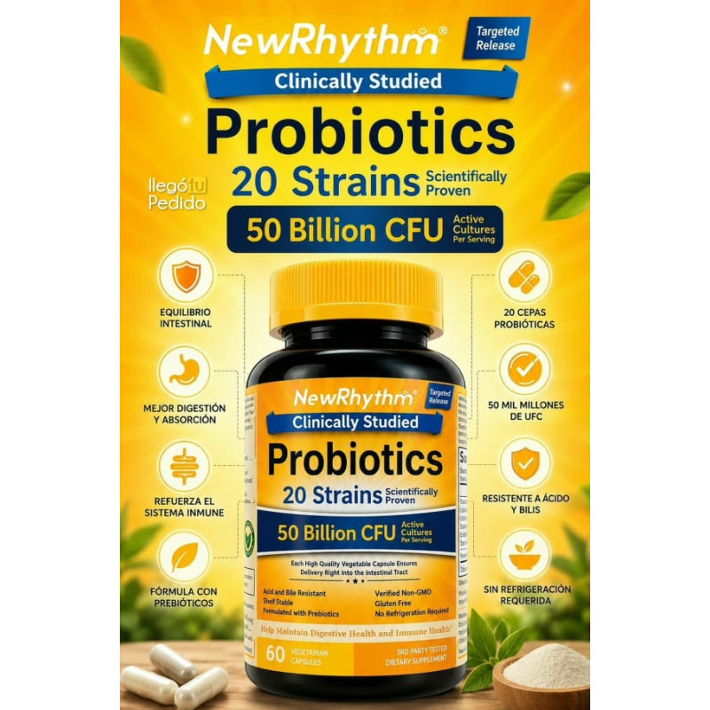 Probióticos NewRhythm 50 billones 60cap