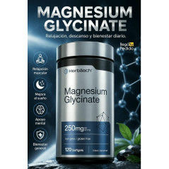 Glicinato de Magnesio Horbaach 250mg 120cap Glicinato de Magnesio Horbaach 250mg 120cap