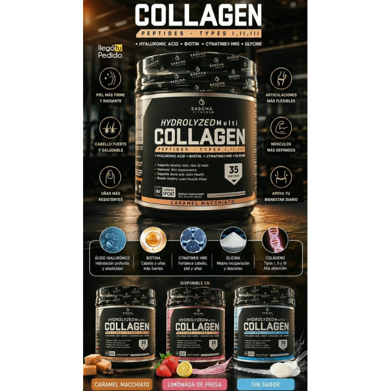 Sascha Fitness Colágeno Hidrolizado Caramelo Machiato 35 servicios