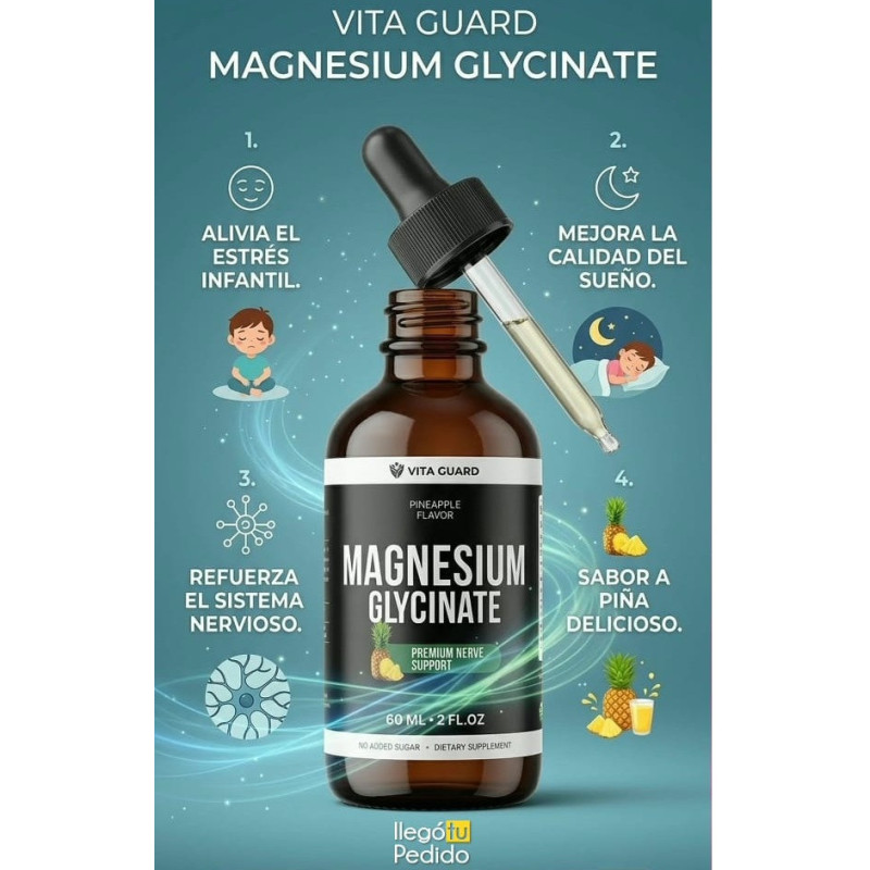 Glicinato de Magnesio Vita Guard  Limón 500mg 60ml