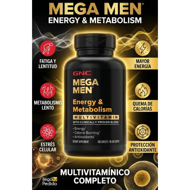 GNC Mega Men Energia & Metabolismo 180tab