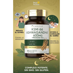 Ashwaganda Ksm-66 + Melatonina Carlyle 70cap