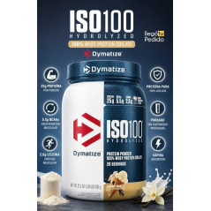 Proteina ISO 100 Dymatize Vainilla 20 servicios