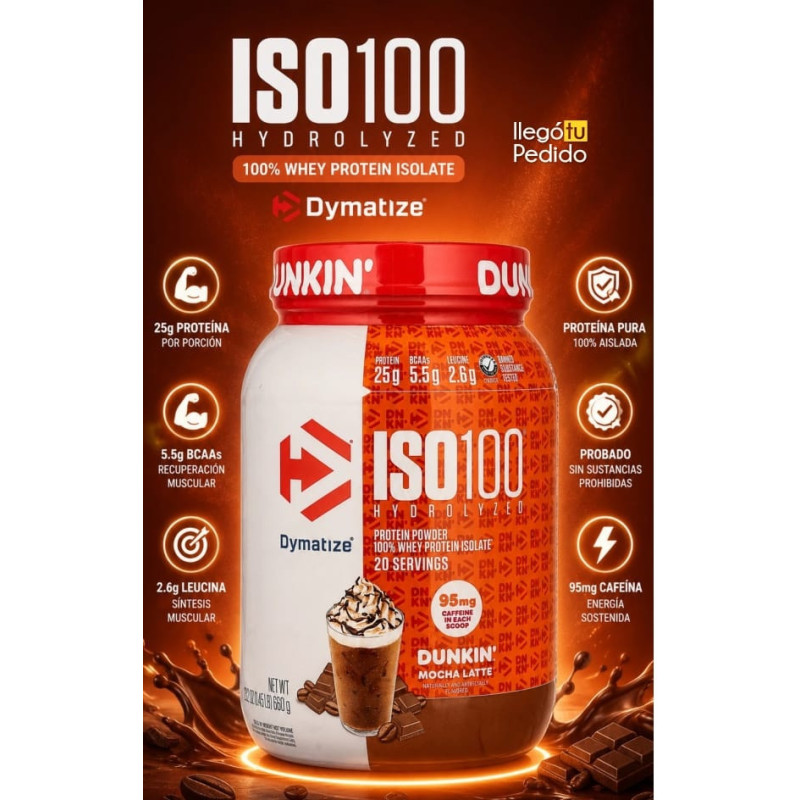 Proteina ISO 100 Dymatize Mocha Latte 25g 20 servicios Proteina ISO 100 Dymatize Mocha Latte 25g 20 servicios